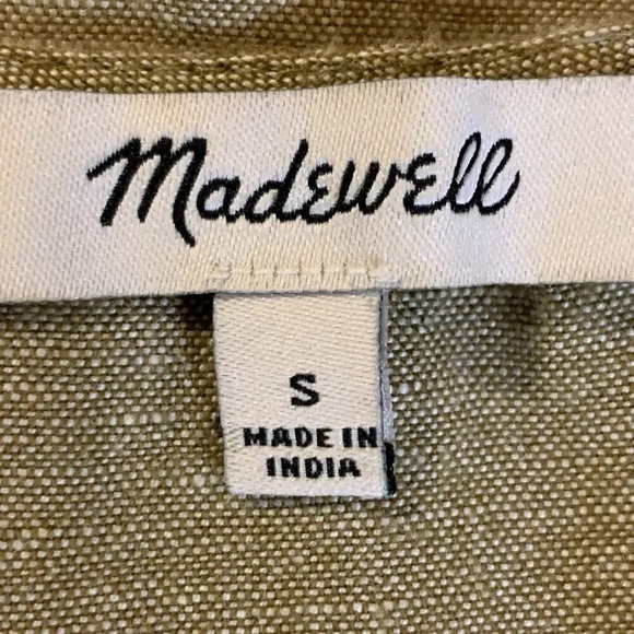 Madewell Women's Linen-Blend Alexandra Button-Front Mini Dress Size S - Picture 7 of 12